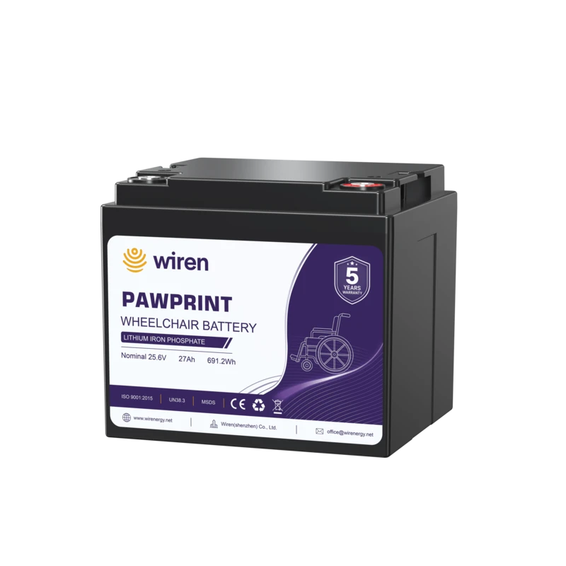 25.6v 27Ah 691.2Wh Wheelchair Battery