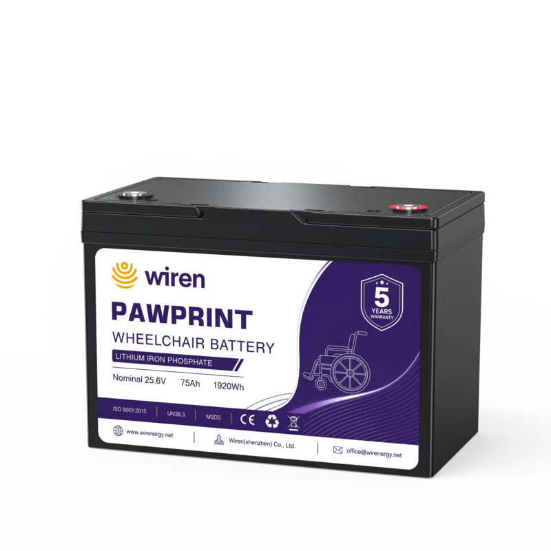 25.6v 75Ah 1920Wh Wheelchair Battery