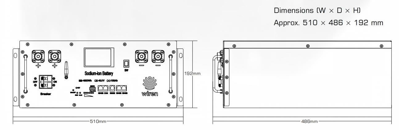 NA48100 48V 100Ah SODIUM-ION RACK BATTERY